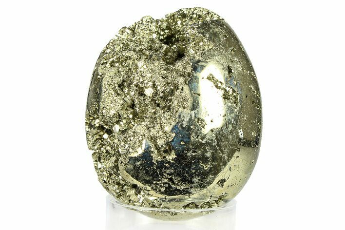 Polished Pyrite Egg - Peru #302412